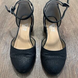 Art Class Black Heels with Ankle Strap